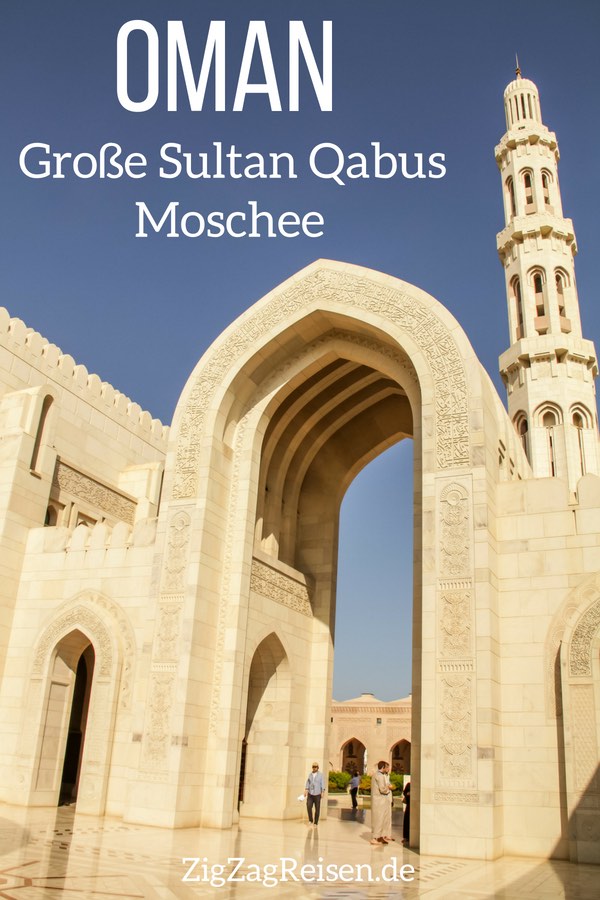 Pin Grosse Sultan Qabus Moschee Muscat Oman reisen