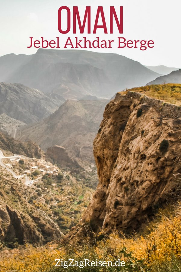 Pin Jebel Akhdar Oman berge Reisetipps