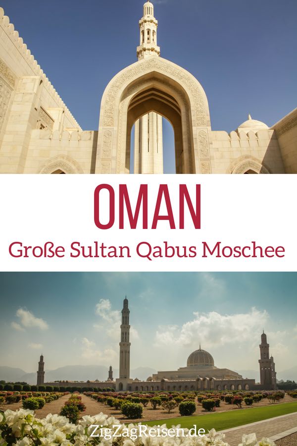 Pin2 Grosse Sultan Qabus Moschee Muscat Oman reisen