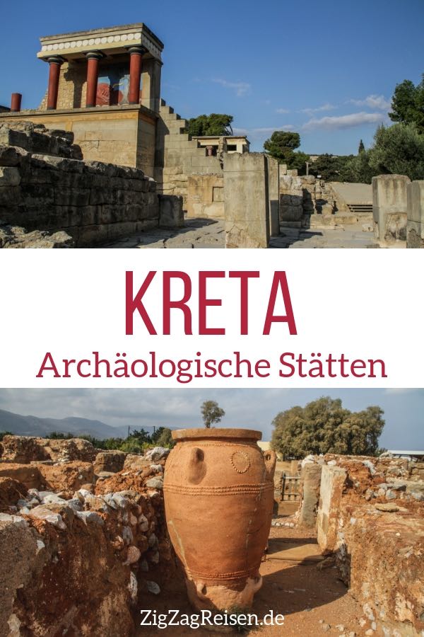 Archaologische Ruinen auf Kreta reisen Pin