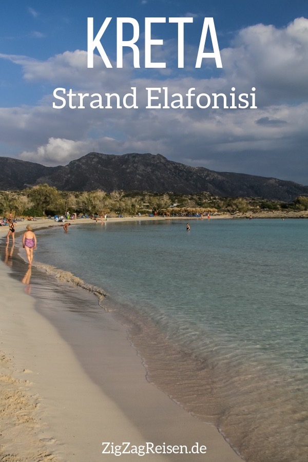 Strand Elafonisi Kreta reisen Pin