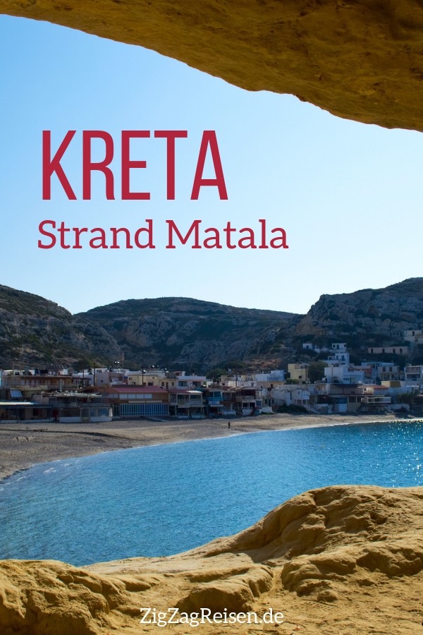 Strand Matala Kreta reisen Pin