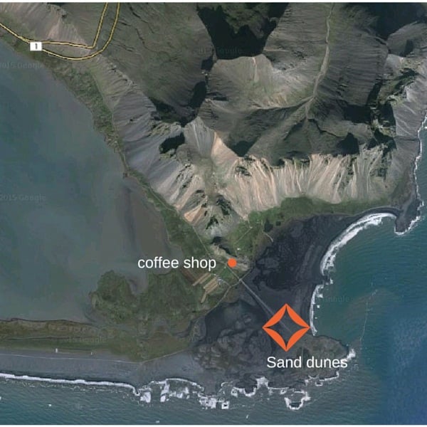 Verstrahorn Island Karte Verstrahorn Island Karte