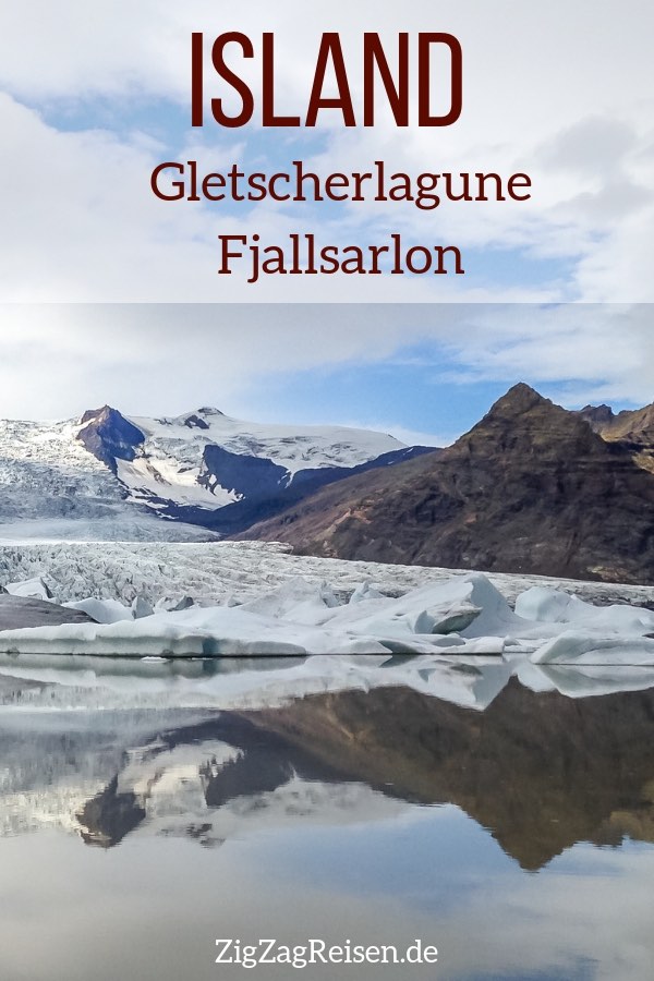 Gletscherlagune Fjallsarlon Island Urlaub Pin