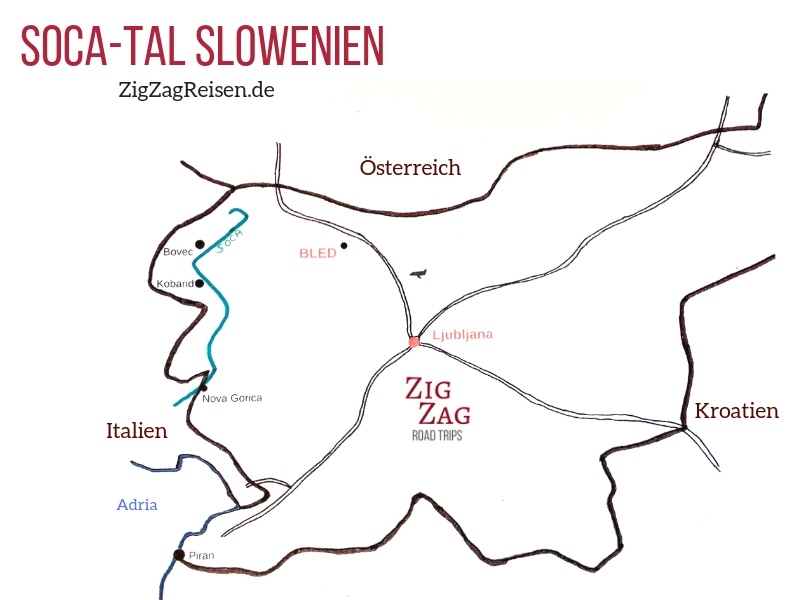 Soca Tal Slowenien Karte