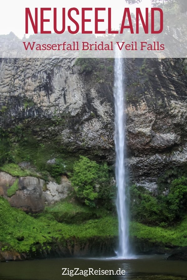 Wasserfall Bridal Veil Falls Neuseeland Reisen