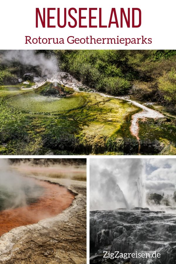 Geothermieparks Rotorua Highlights Neuseeland reisen Pin