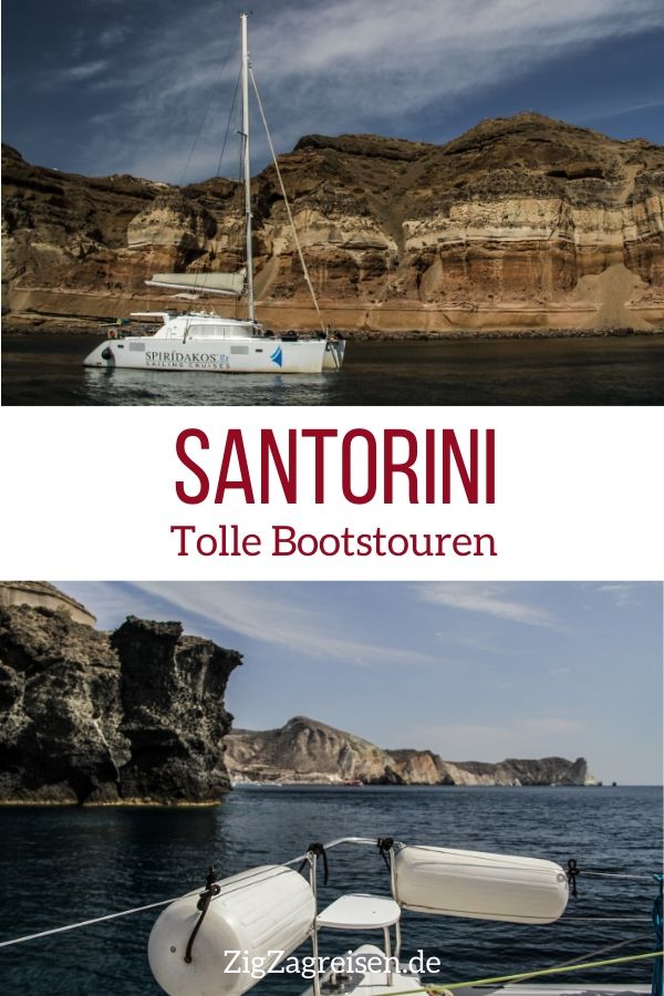 Ausflug Caldeira Bootstour Santorini reisen Pin2