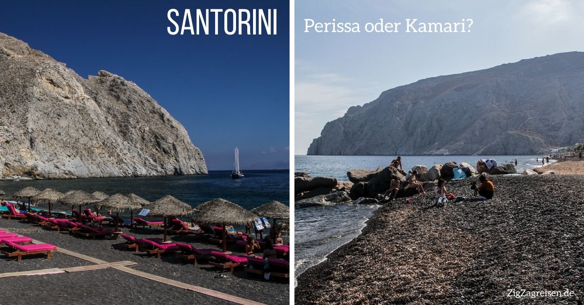 FB Strand Perissa oder Kamari Santorini reisen
