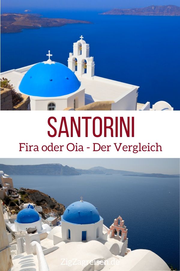Fira vs Oia Santorini reisen Pin2