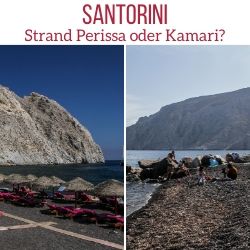 Strand Perissa oder Kamari Santorini Reisefuhrer