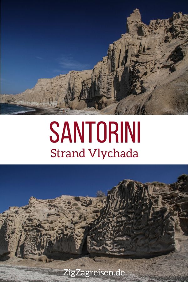 Strand Vlychada Santorini reisen Pin2