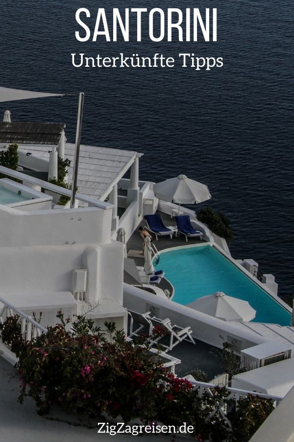 Unterkunfte tipps Reiseziele Santorini reisen Pin