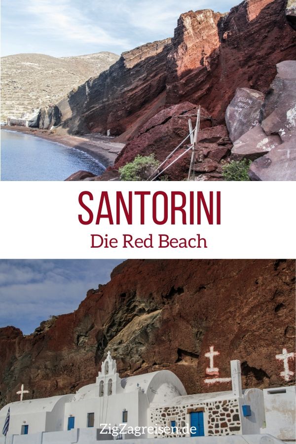 red Beach Santorini reisen Pin2