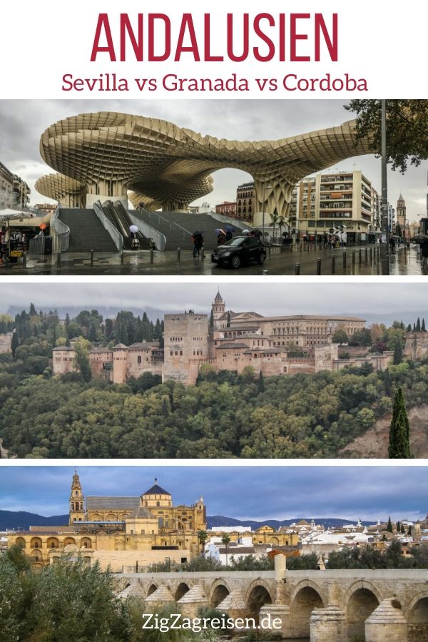 Sevilla oder Cordoba oder Granada Andalusien reisen Pin2