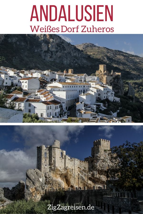 Weisses Dorf Zuheros Andalusien reisen Pin