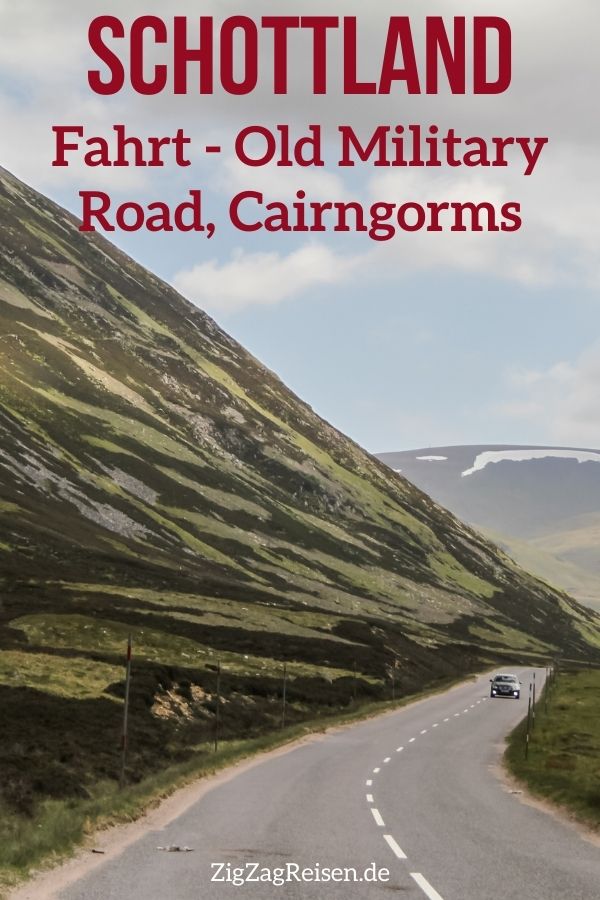 Fahrt Old Military Road Cairngorms Schottland Pin1