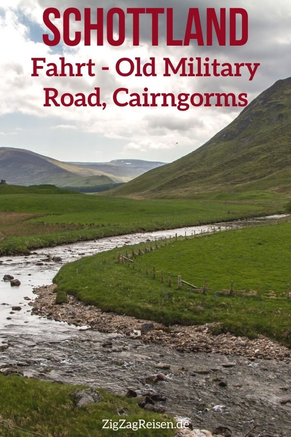Fahrt Old Military Road Cairngorms Schottland Pin2