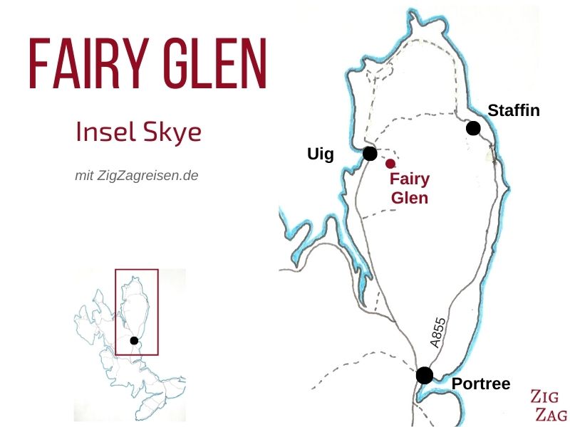 Karte Fairy Glen Skye Standort