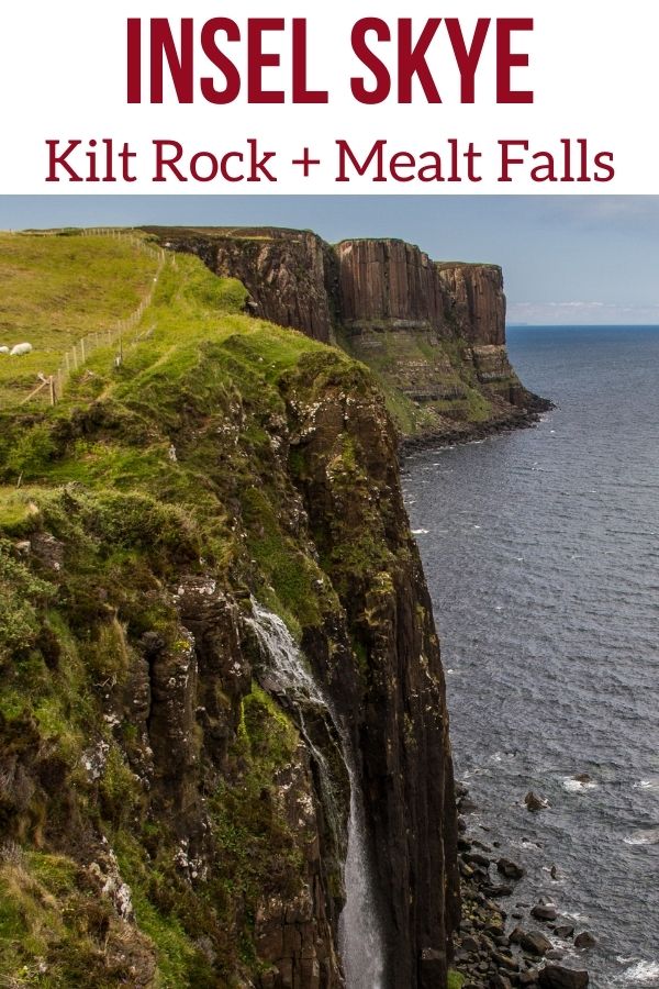 Kilt Rock Mealt falls Skye Schottland Pin1