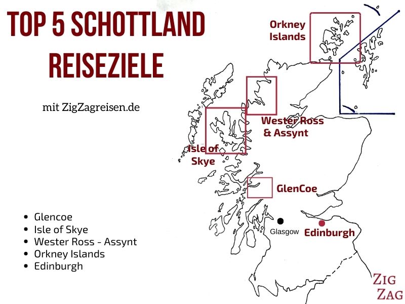 Schonste Schottland Reiseziele Karte