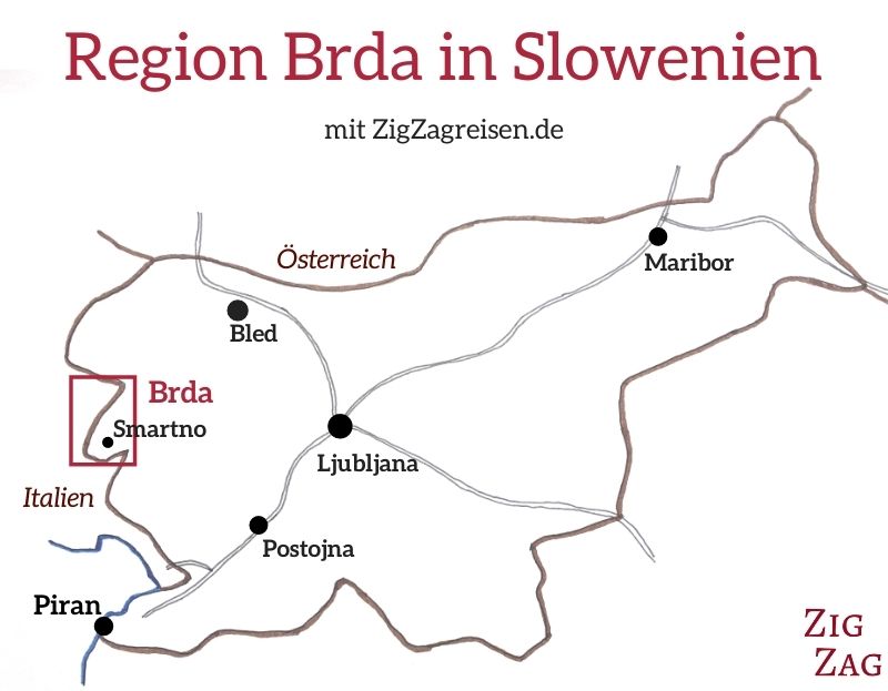 Goriska Brda Karte Slowenien