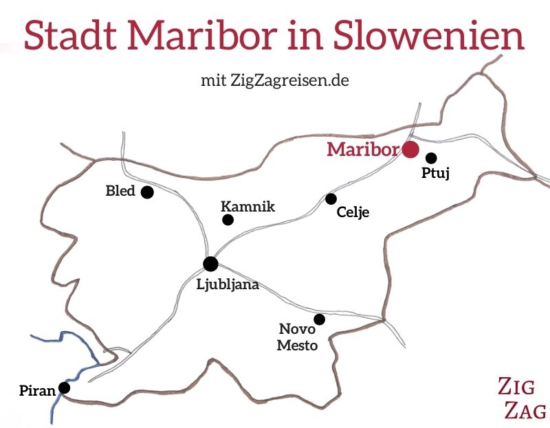 Karte Maribor in Slowenien