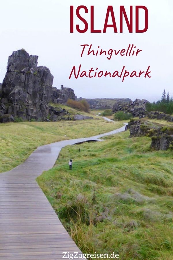 Thingvellir Nationalpark Island reisen Pin