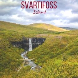 Wasserfall Svartifoss wanderung Island reisen