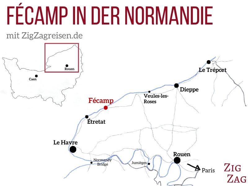 Karte Fecamp Normandie Standort