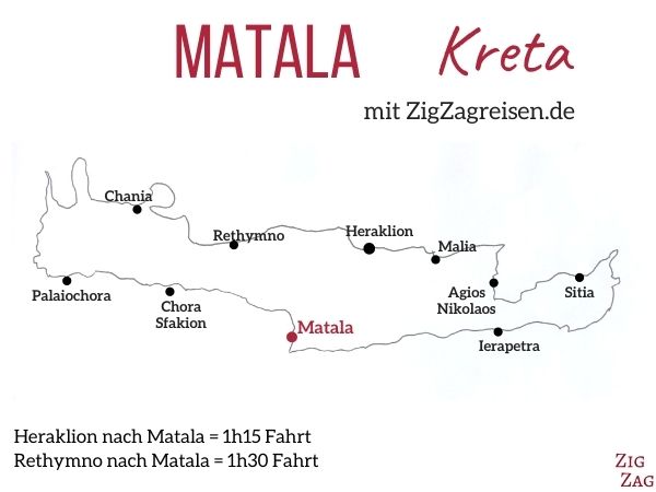 Standort Matala Kreta Karte