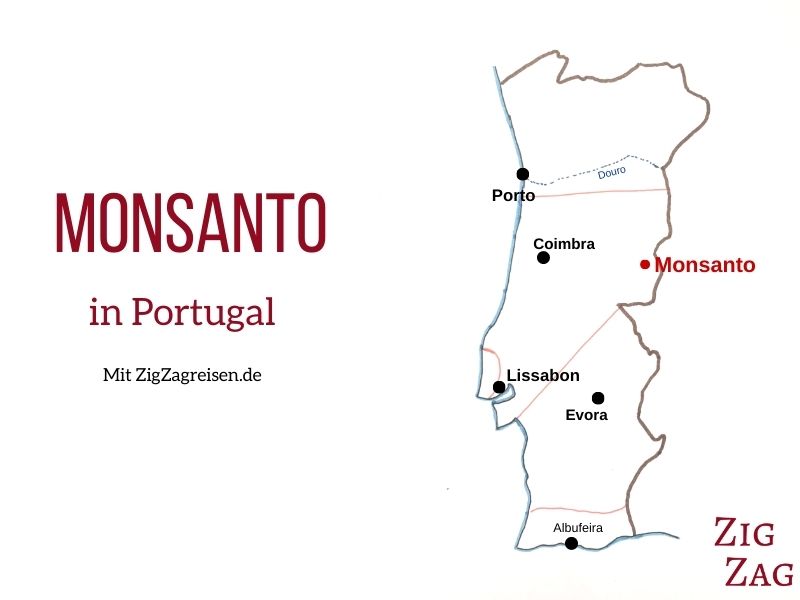 Karte Dorf Monsanto Portugal Standort