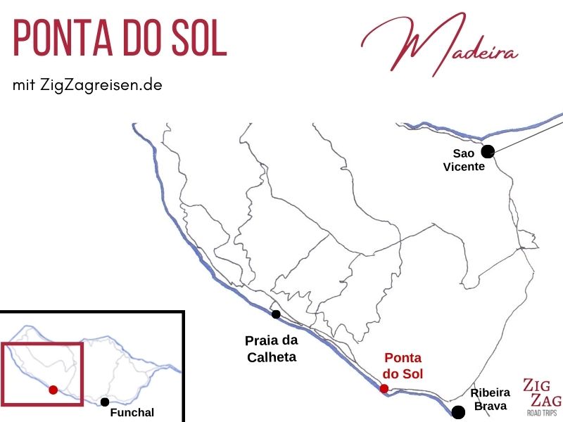 Karte Ponta do Sol Madeira Standort
