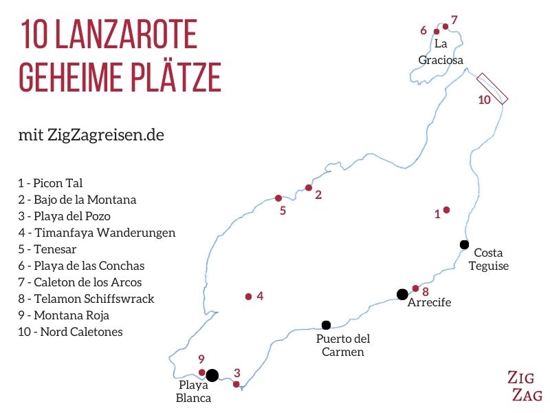 Karte geheime platze lanzarote ruhige orte Karte geheime platze lanzarote ruhige orte