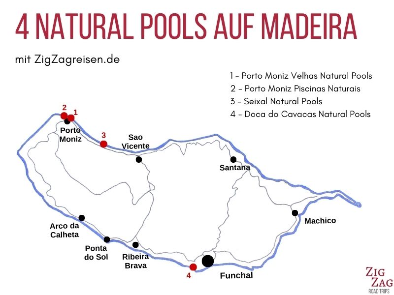 Madeira Natural Pools Karte