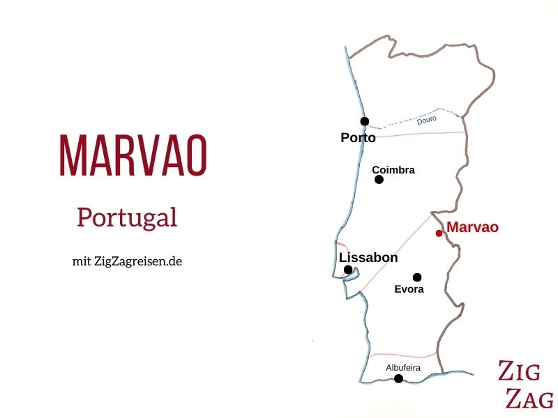Karte Marvao Portugal Standort