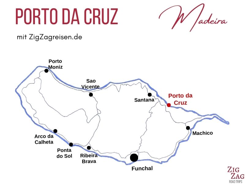 Karte Porto da Cruz Madeira Standort