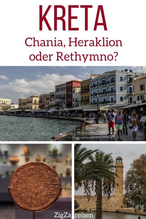 Chania oder Heraklion oder Rethymno Kreta Stadt Pin