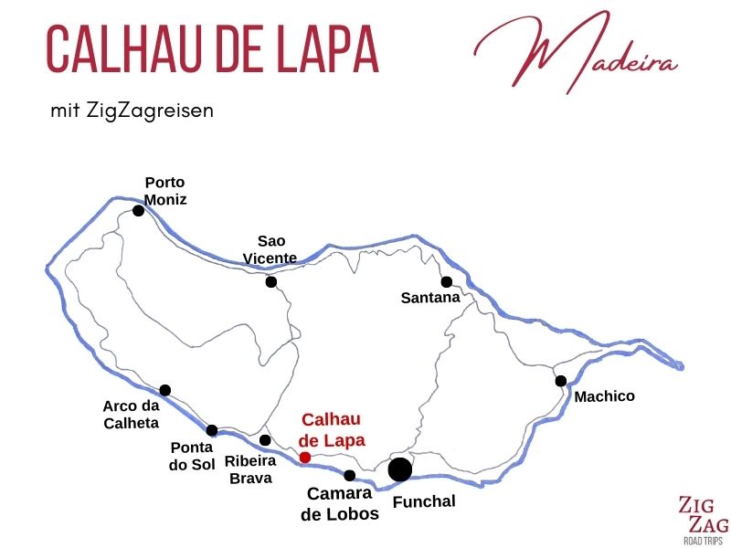 Karte Calhau da Lapa Madeira Standort