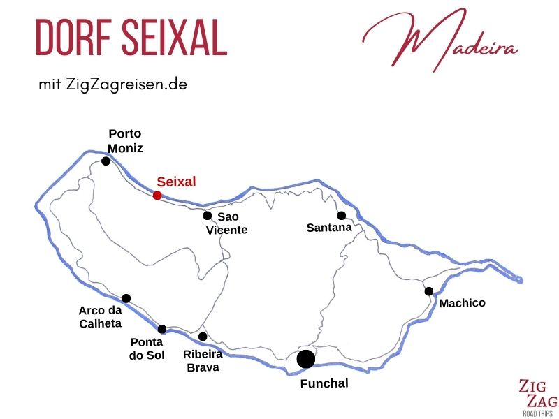 Karte Seixal Madeira Standort