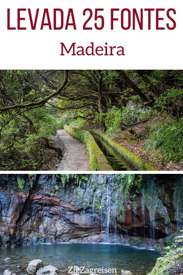 Levada 25 Fontes Madeira Wanderung Pin