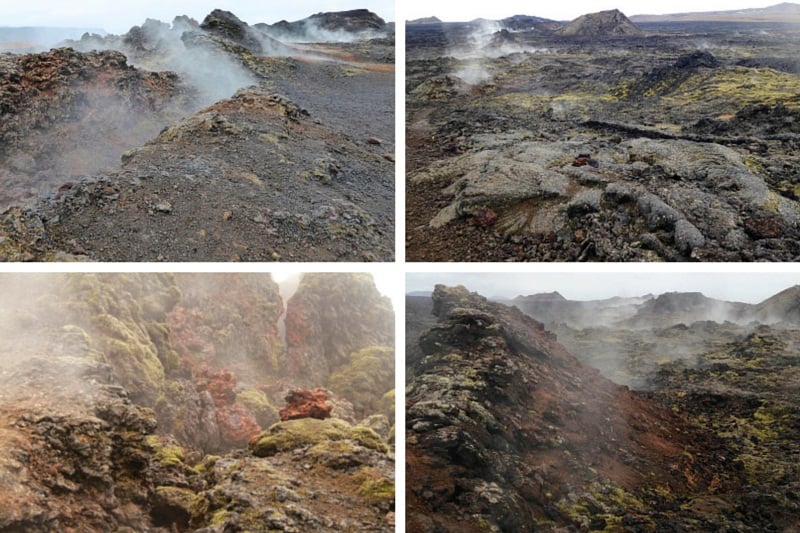 Rauchende lava Leirhnjukur Island