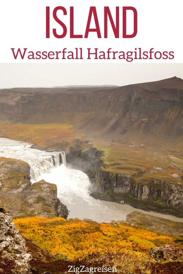 Wasserfall Hafragilsfoss Island Jokulsargljufur Schlucht Pin