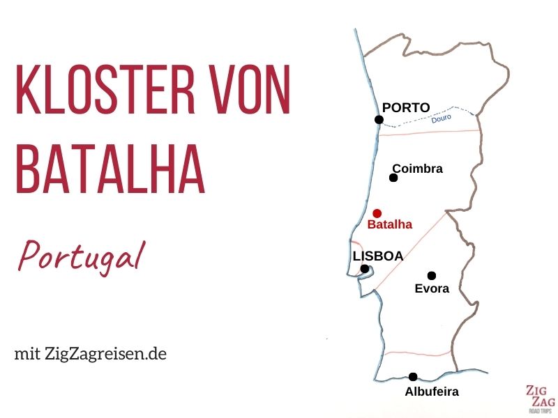 Standort Kloster Batalha Portugal Karte
