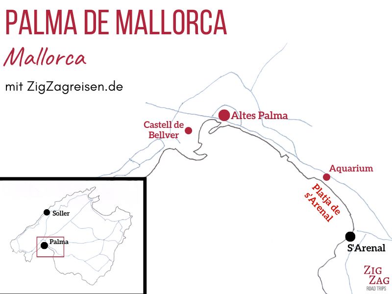 Palma de Mallorca Karte