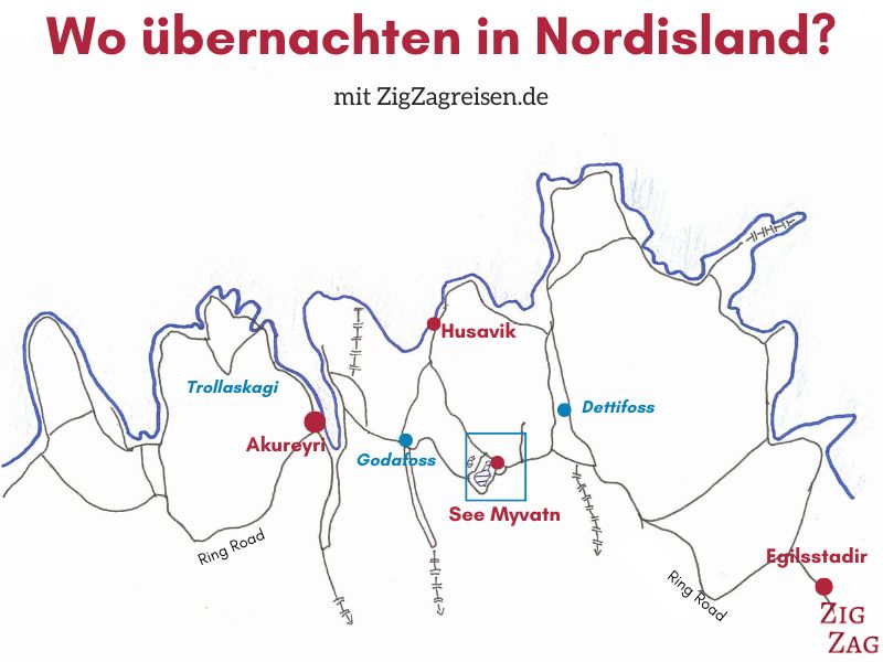 Tipps Unterkunfte NordIsland Karte