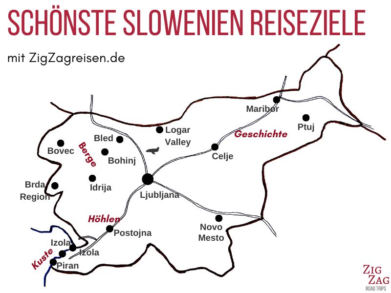 schonste Reiseziele Slowenien Unterkunft tipps Karte
