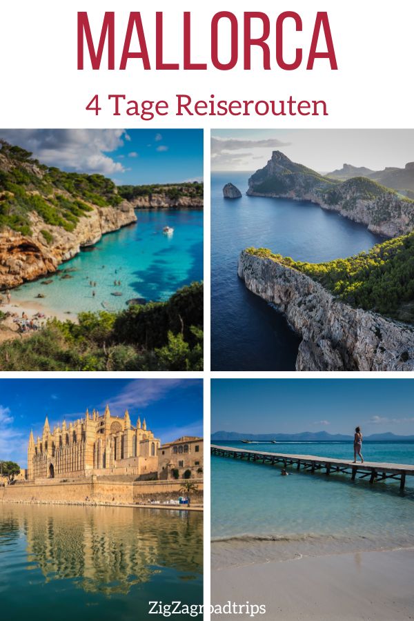 4 Tage Mallorca Reiseroute pin